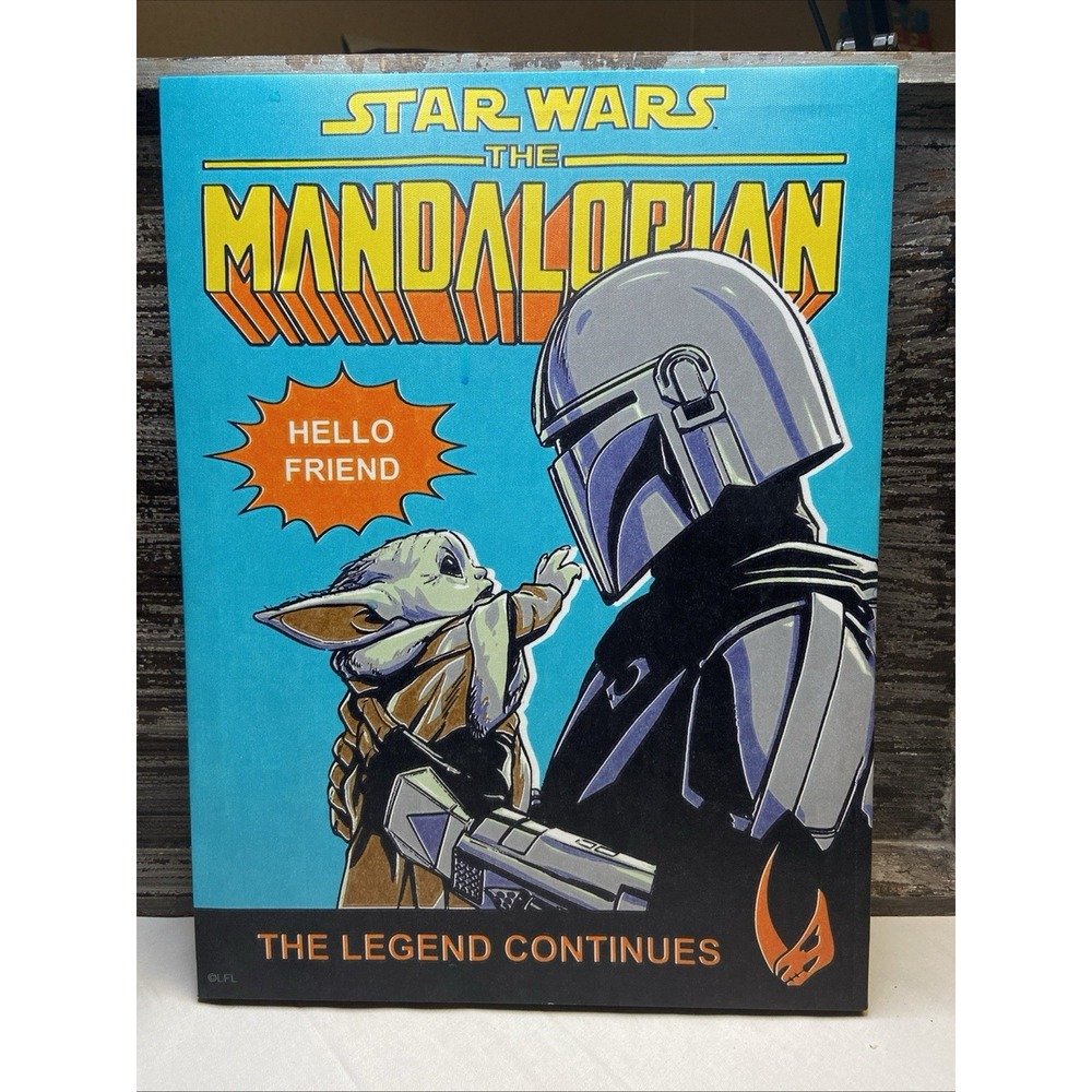 Star Wars The Mandalorian Baby Yoda‎ Canvas Print Wall Art Pop Creations 16"x12"